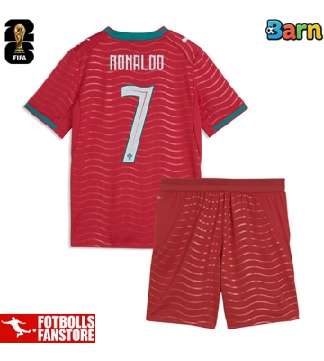 Portugal Cristiano Ronaldo #7 Hemmatröja Barn VM 2026 Kortärmad (+ Korta byxor)